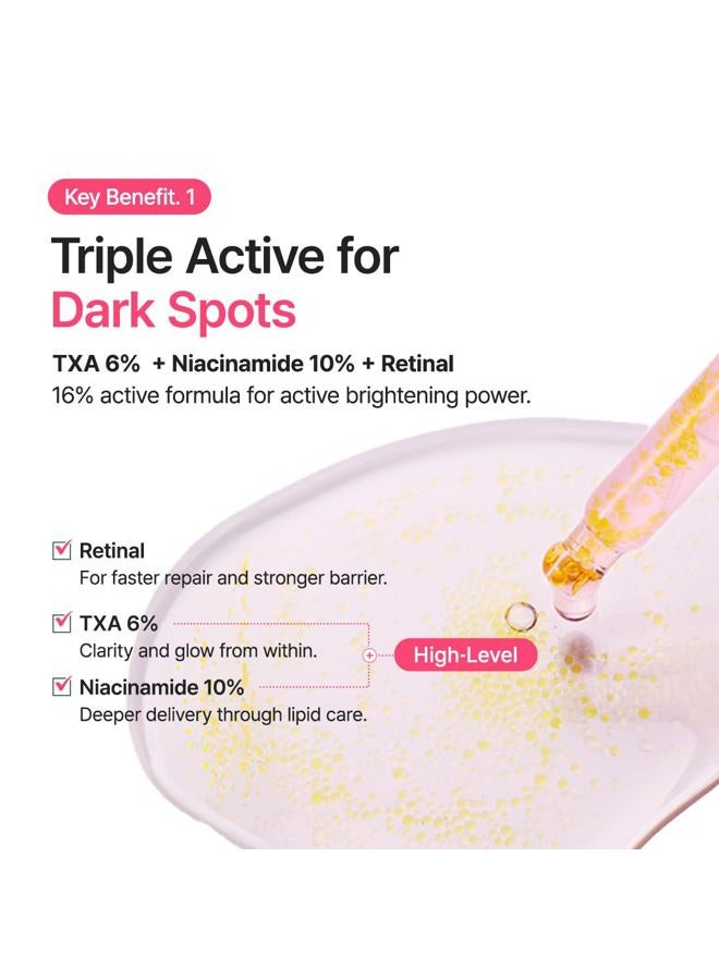 PURITO TXA 6% + Niacinamide 10% + Retinal Facial Serum | for Dark Spots, Hyperpigmentation, Uneven Tone | High-Level Tranexamic Acid 6% | Korean skincare, 30mL 1.01 fl.oz - Image 4